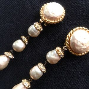 Pearl Costume Earrings